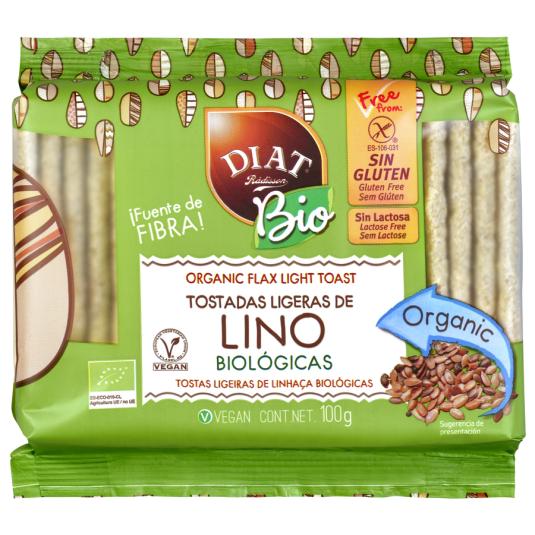 TOSTADAS LIGERAS DE LINO BIO, 100G DIAT RADISSON