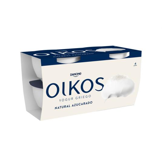 YOGUR GRIEGO NATURAL AZUCARADO P4, 460G OIKOS