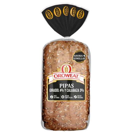 PAN DE MOLDE CON PIPAS Y SEMILLAS, 550G OROWEAT