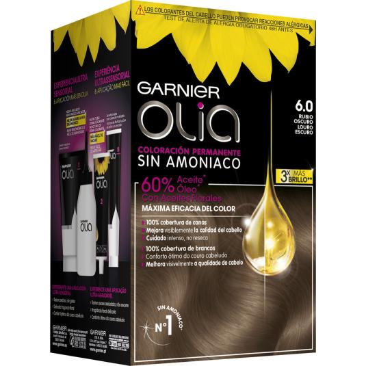 TINTE SIN AMONIACO RUBIO OSCURO, Nº 6.0 OLIA
