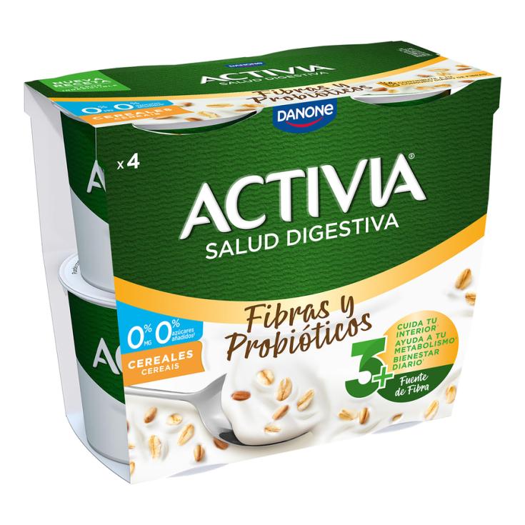 ACTIVIA FIBRAS CEREALES DESNATADO 0%, 4X115G DANONE