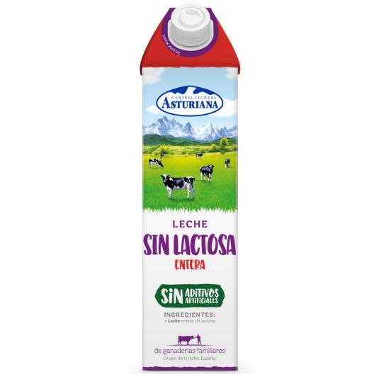 LECHE SIN LACTOSA ENTERA, 1L ASTURIANA