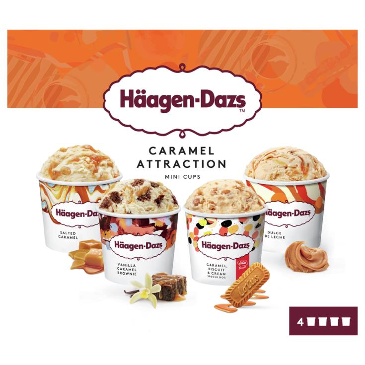 HELADO SURTIDOS CON CARAMELO, 380ML HäAGEN-DAZS