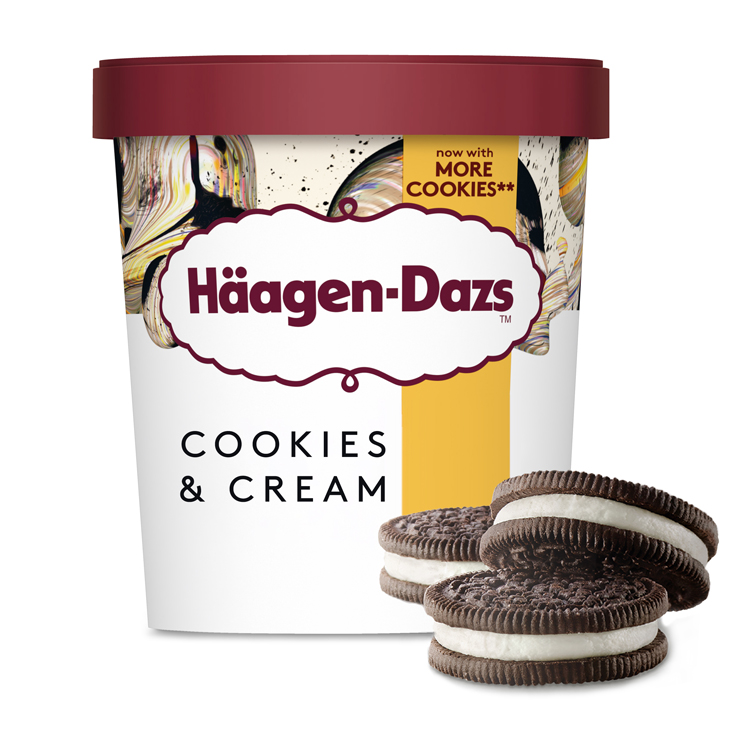 HELADO DE DE CREMA CON COOKIES, 460ML HäAGEN-DAZS
