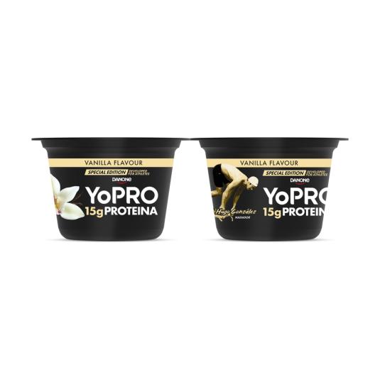 YOGUR VAINILLA 0% AZÚCARES YOPRO, 2X160 G DANONE