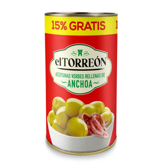 ACEITUNAS RELLENAS ANCHOA, 150GR EL TORREON