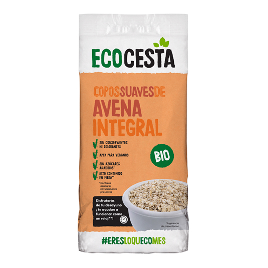 COPOS DE AVENA INTEGRAL, 500G ECOCESTA