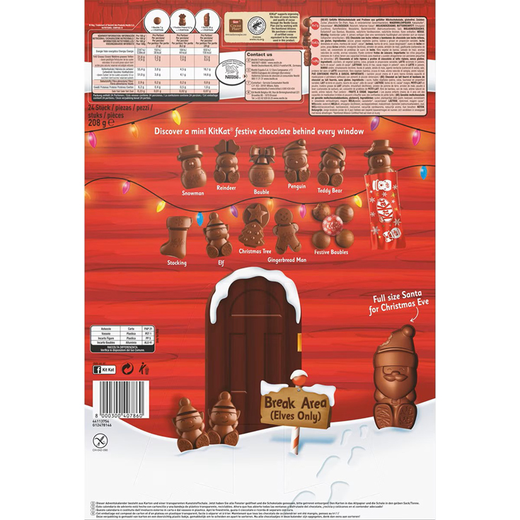 CALENDARIO ADVIENTO KIT KAT, 208G NESTLE