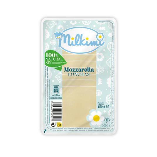 MOZZARELLA EN LONCHAS, 150G MILKIMI
