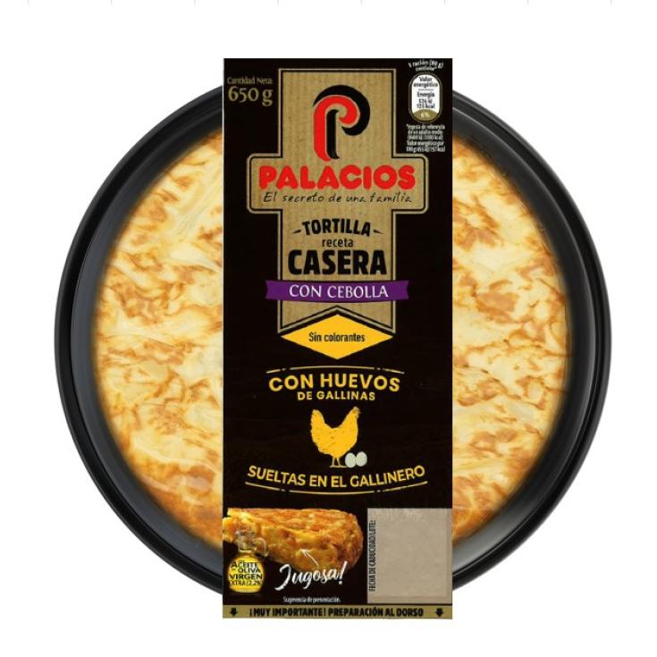 TORTILLA DE PATATA CON CEBOLLA, 650GR PALACIOS