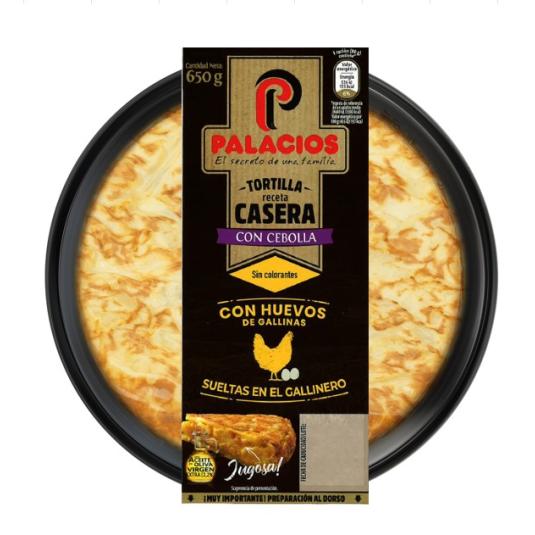 TORTILLA DE PATATA CON CEBOLLA, 650GR PALACIOS