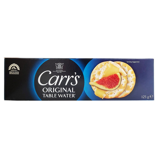 GALLETA CRACKER TABLE WATER, 125G CARRS