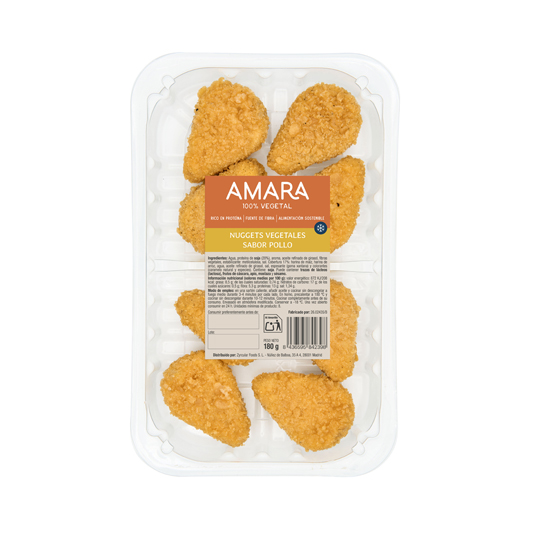 NUGGET SABOR POLLO VEGETAL, 180GR AMARA
