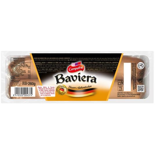 SALCHICHAS BAVIERA, 260G CAMPOFRIO