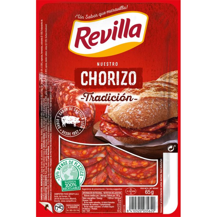 CHORIZO TRADICIONAL LONCHAS , 65G REVILLA