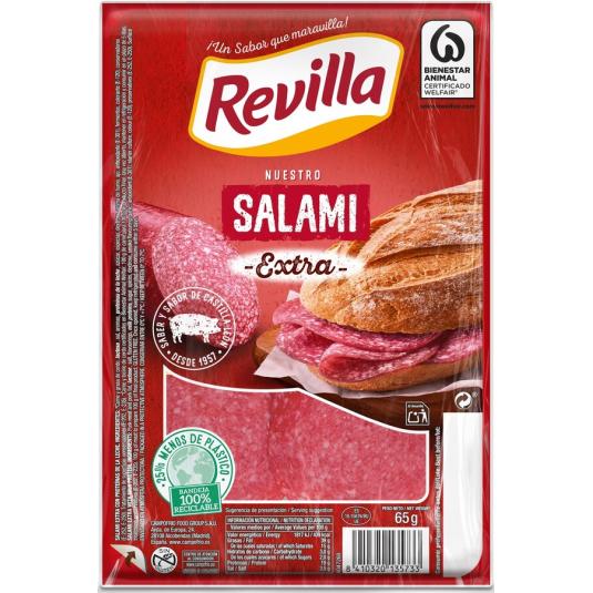 SALAMI EXTRA LONCHAS, 65g REVILLA