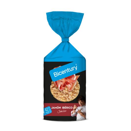 TORTIAS MAIZ SABOR JAMON IBERICO, 123G BICENTURY