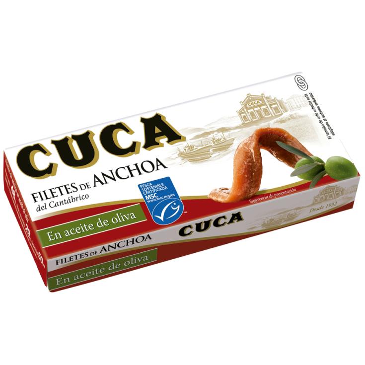 FILETES DE ANCHOA EN ACEITE OLIVA, 29GR CUCA
