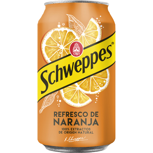 REFRESCO DE NARANJA CON GAS, 33CL SCHWEPPES