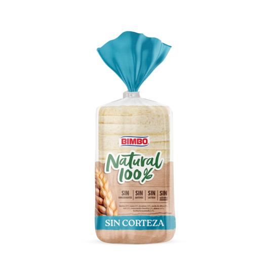 PAN NATURAL 100% SIN CORTEZA, 450GR BIMBO