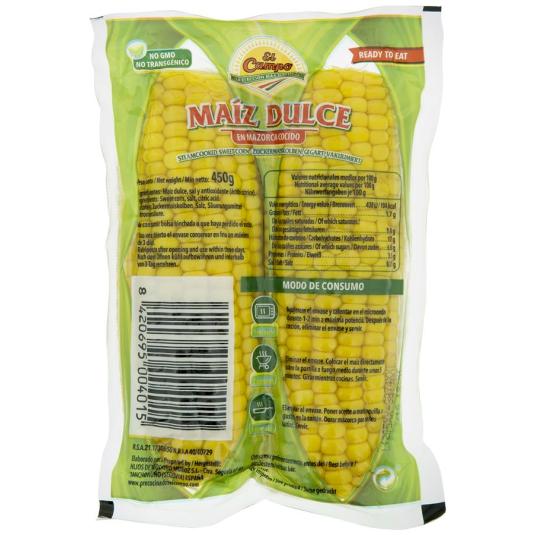 MAIZ DULCE COCIDO MAZORCA , 400G 