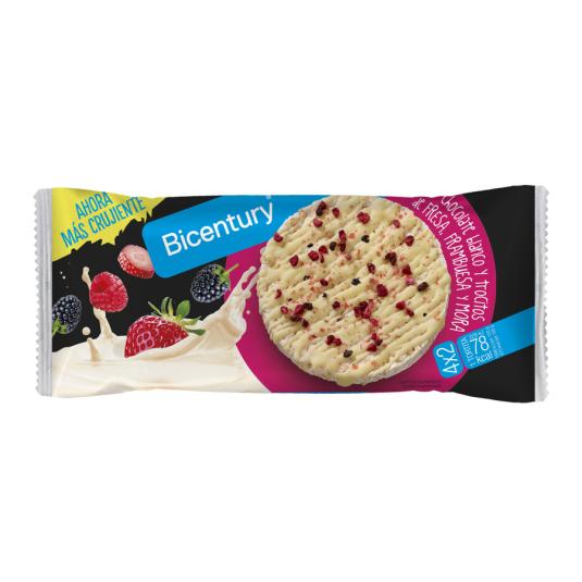 TORTITAS CHOCOLATE BLANCO Y FRUTOS ROJOS,131G BICENTURY