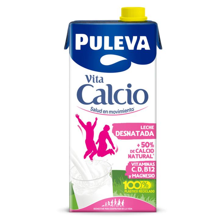 LECHE DESNATADA CALCIO VITACALCIO, 1L PULEVA
