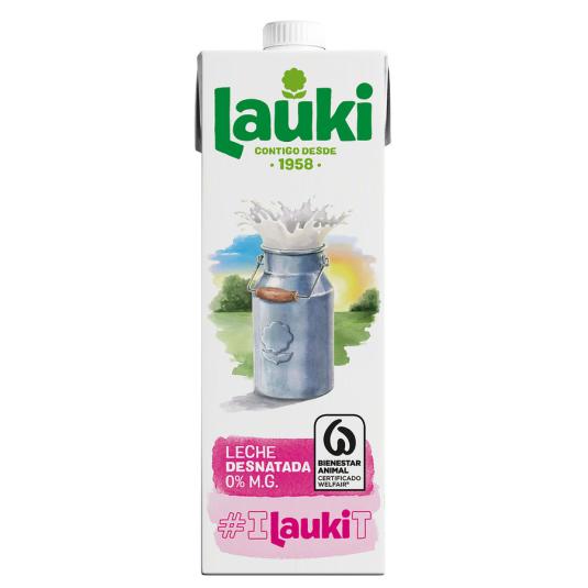 LECHE DESNATADA, 1L LAUKI