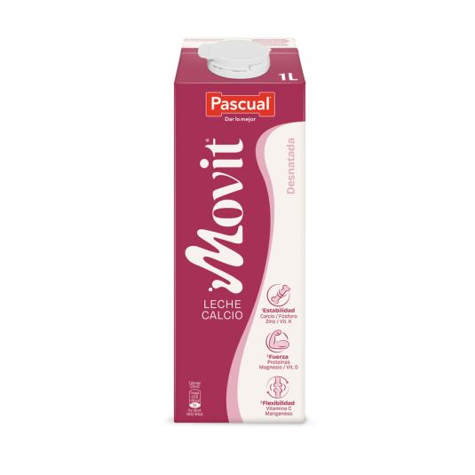 LECHE DESNATADA CON CALCIO, 1L PASCUAL