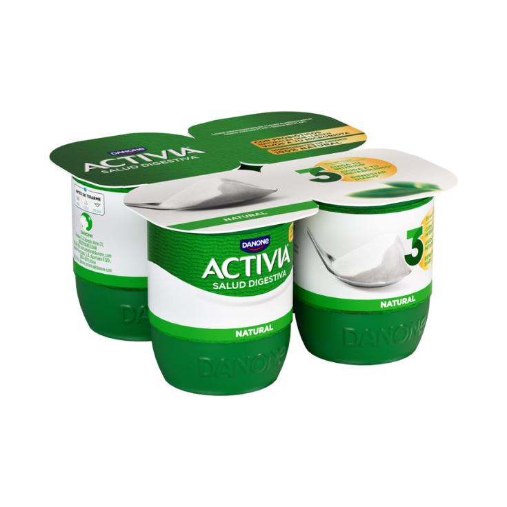 YOGUR ACTIVIA NATURAL, 4X120GR ACTIVIA