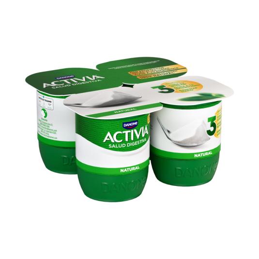 YOGUR ACTIVIA NATURAL, 4X120GR ACTIVIA