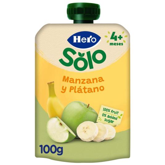 BOLSITA D MANZANA Y PLATANO, 100G HERO BABY
