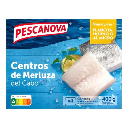 CENTROS DE MERLUZA 4 UNIDADES ESTUCHE 400 G PESCANOVA