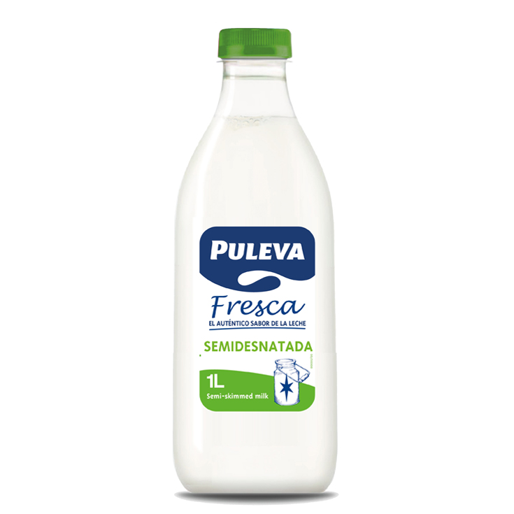 LECHE FRESCA PULEVA SEMIDESNATADA , 1L PULEVA