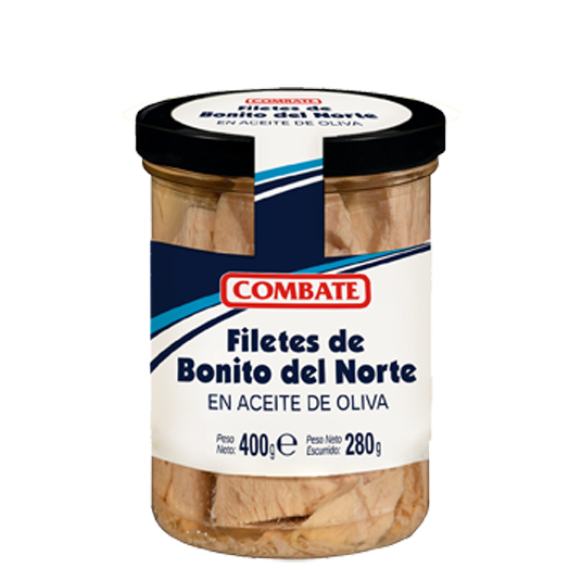FILETES BONITO NORTE ACEITE OLIVA, 280G COMBATE
