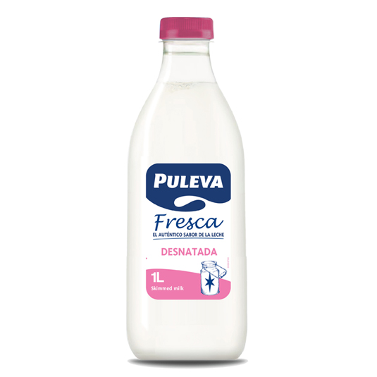 LECHE FRESCA PULEVA DESNATADA , 1L PULEVA