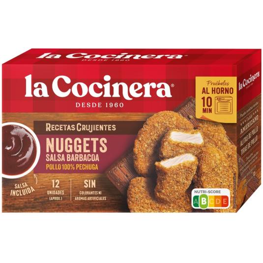 NUGGETS DE POLLO CON SALSA BARBACOA, 350G LA COCINERA