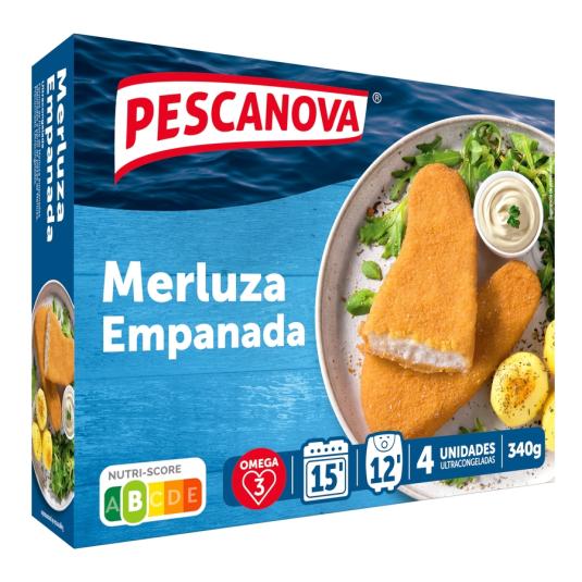 FILETES DE MERLUZA EMPANADOS, 340 G PESCANOVA