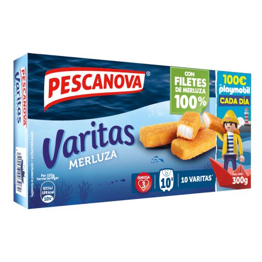 VARITAS DE MERLUZA , 300G PESCANOVA