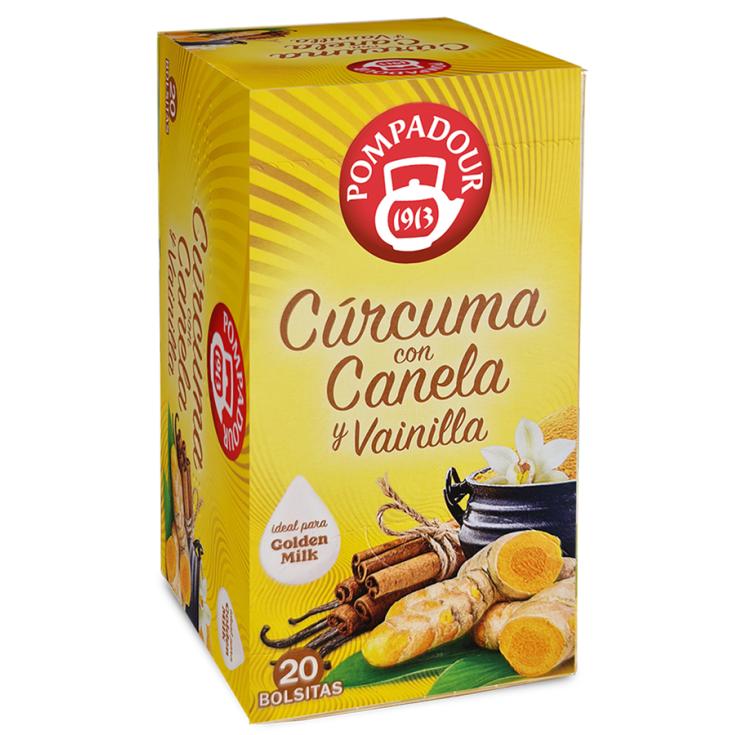 CURCUMA CON CANELA Y VAINILLA, 20 SOBRES POMPADOUR