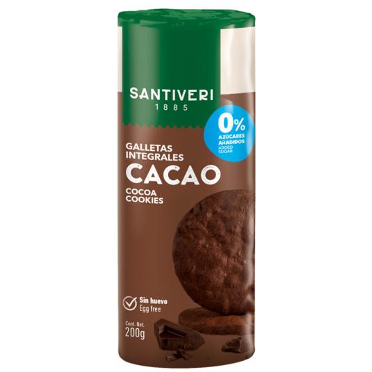 GALLETAS DIGESTIVE CACAO 0% AZUCAR, 200G SANTIVERI
