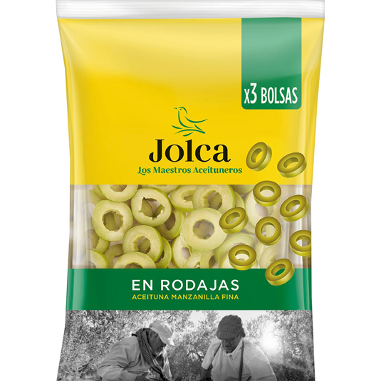 ACEITUNA EN RODAJAS, 3X50G JOLCA