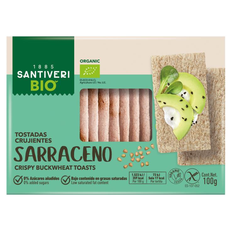 TOSTADAS TRIGO SARRACENO BIO, 100G SANTIVERI
