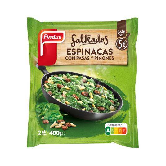 SALTO ESPINACAS CON GAMBAS , 500G FINDUS 