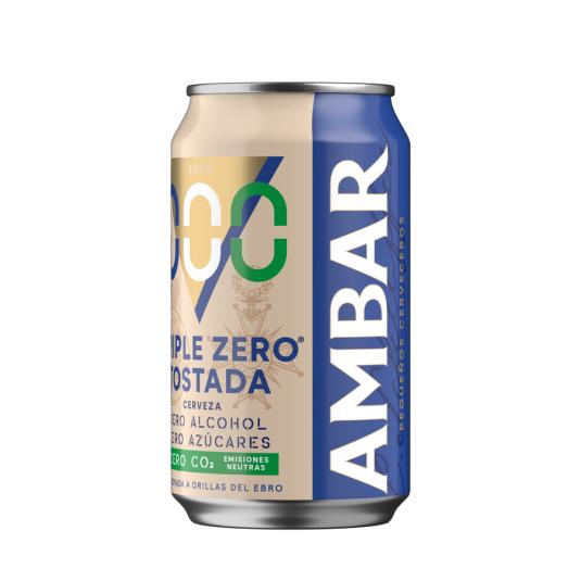CERVEZA TOSTADA TRIPLE ZERO, 33CL AMBAR