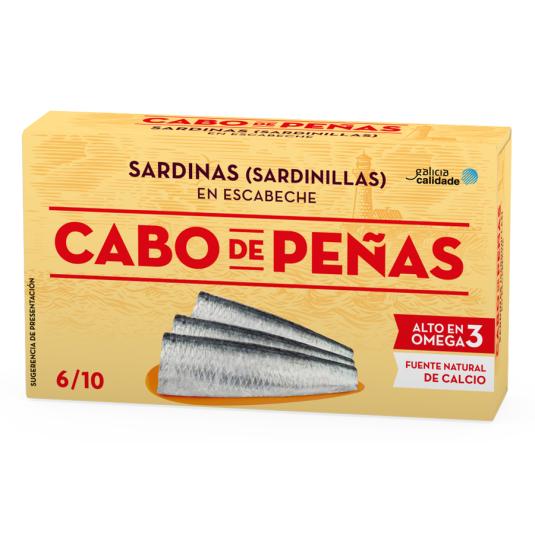 SARDINILLA EN ESCABECHE, 60G CABO DE PEÑAS