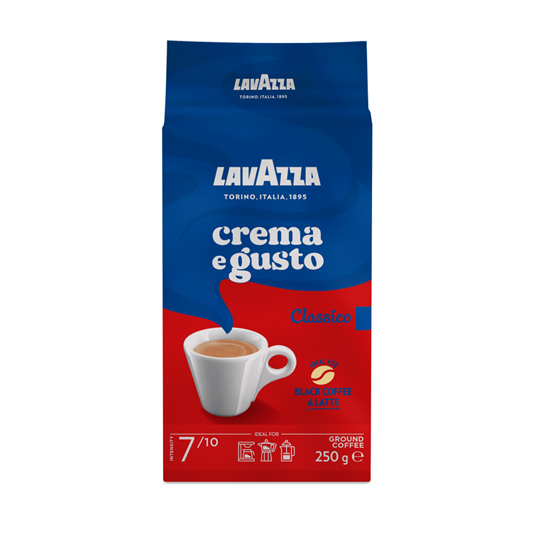 CAFE MOLIDO CREMA E GUSTO, 250G LAVAZZA
