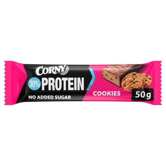 BARRITAS DE PROTEINA COOKIES SIN AZUCAR, 50G CORNY