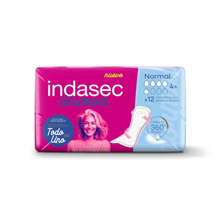 COMPRESA INCONTINENCIA NORMAL, 12UD INDASEC