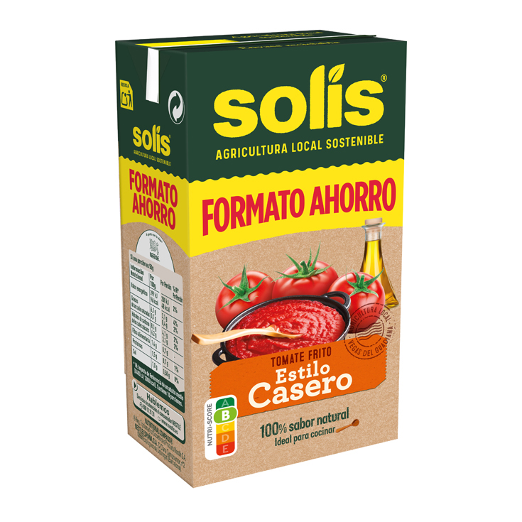 TOMATE FRITO ESTILO CASERO, 500G SOLIS